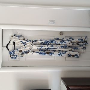 Lulu's Floral V-neck High Low Dress